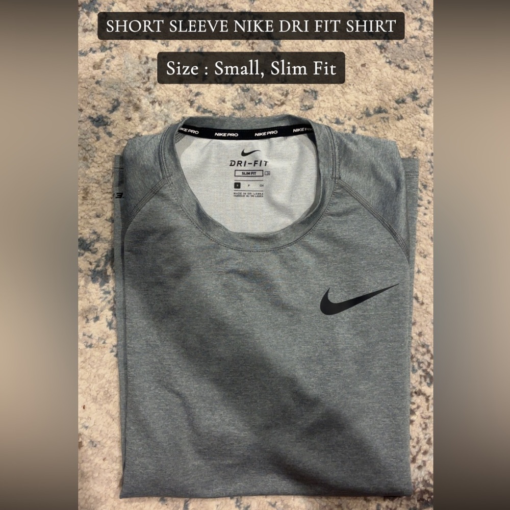Nike Men's Short Sleeve Gray dri-fit T-Shirt